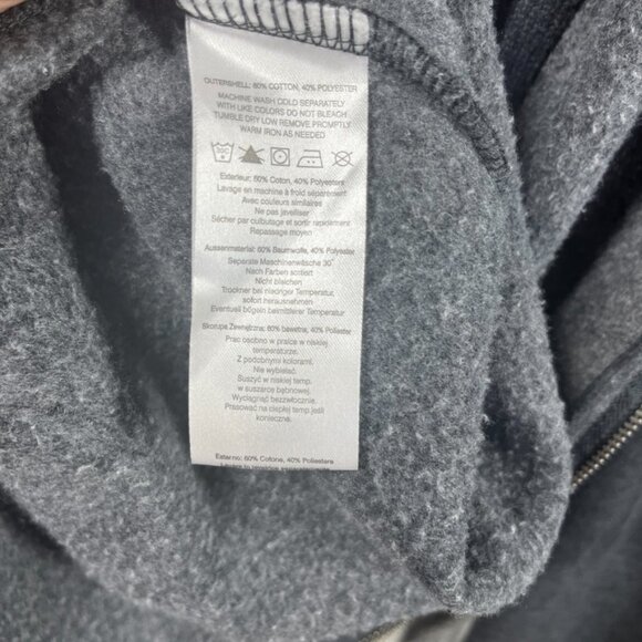 Burton Hoodie Mens Size XL Gray Purple Vertical Full-Zip Snowboard Cotton Y2K - Picture 8 of 12